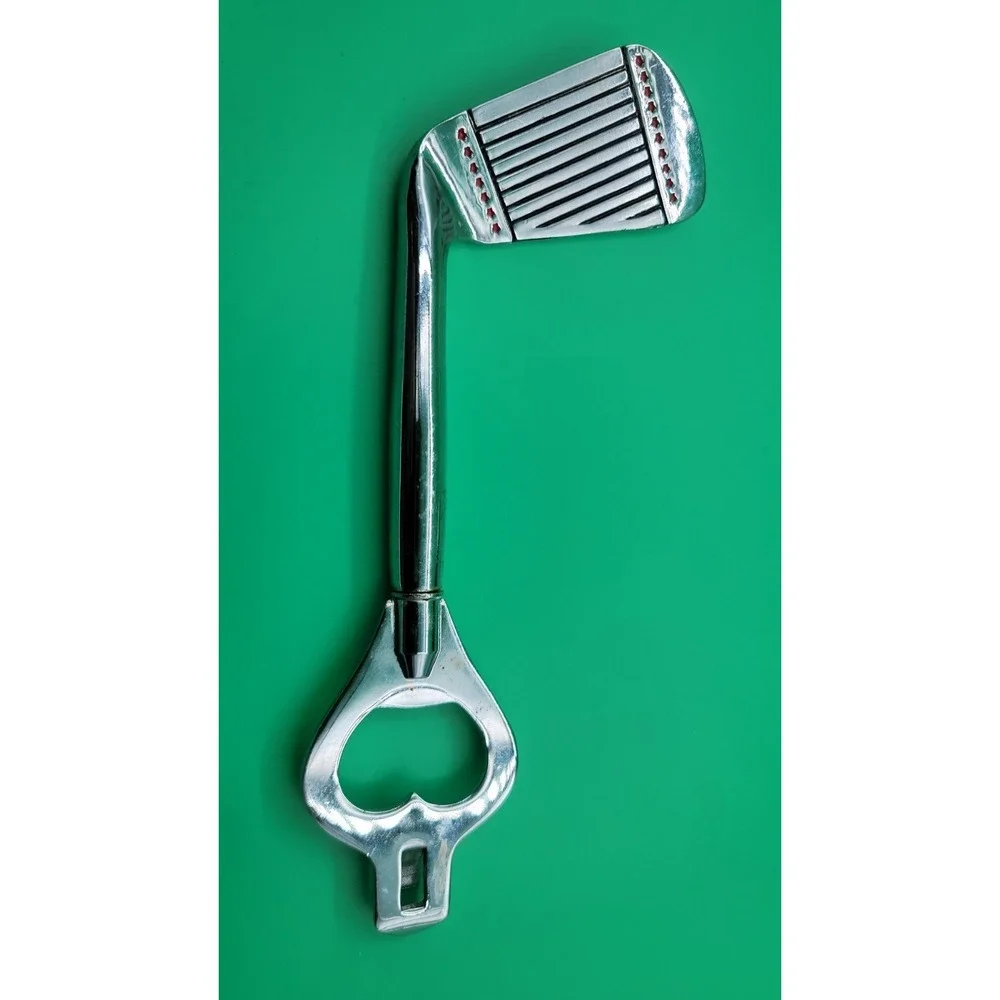 Set Of 5 Barware Bar tools Silvertone CHROME JAPAN‎ Vtg MCM Golf club handles